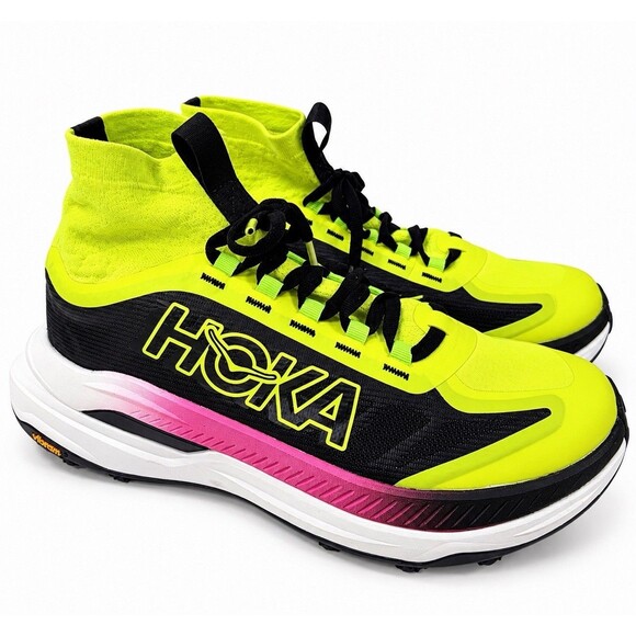Hoka Shoes - HOKA One One Tecton X 3 Womens 7.5 Trail Running Shoes Carbon Plate Neon Citrus
